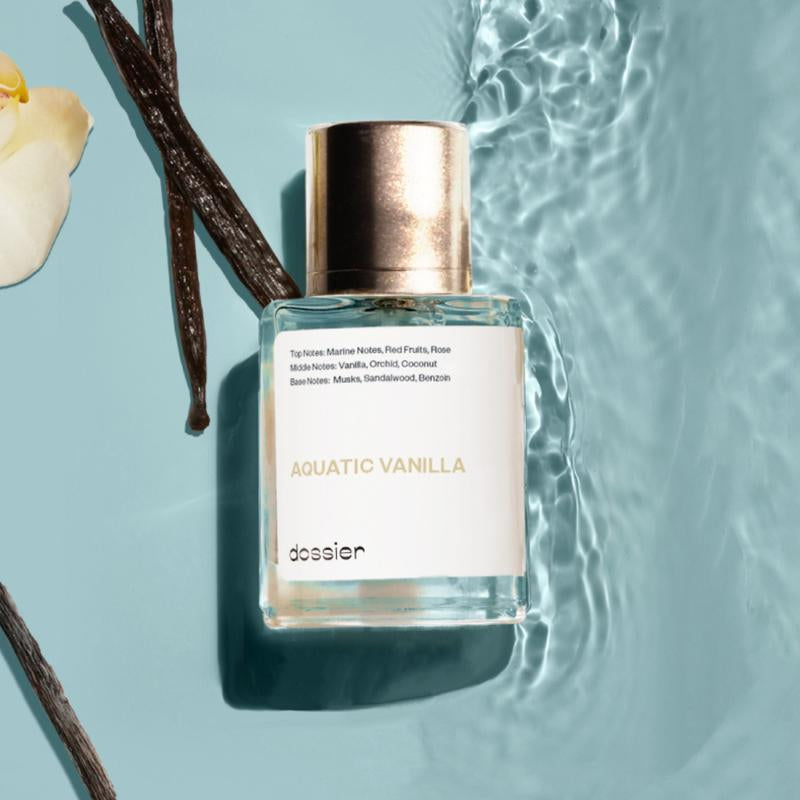 Aquatic Vanilla, Dossier, Unisex, 50Ml, Eau De Parfum, Marine Notes, Rose, Red Fruits, Vanilla, Orchid, Coconut, Musk, Sandalwood